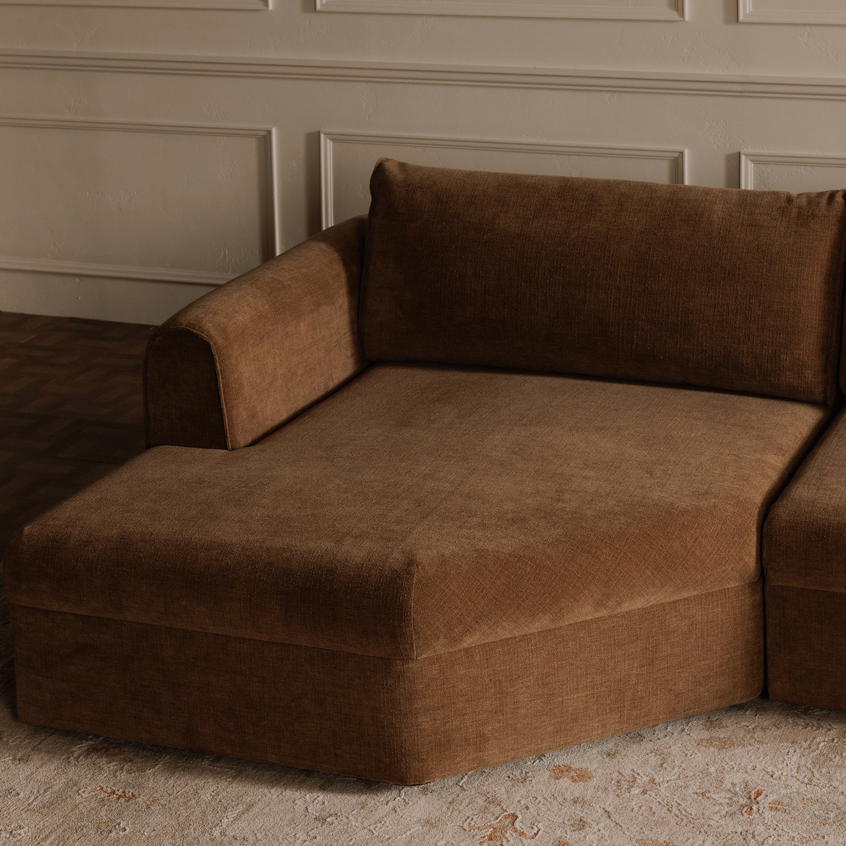 Madrid Taupe Left Sectional - Ornate Home