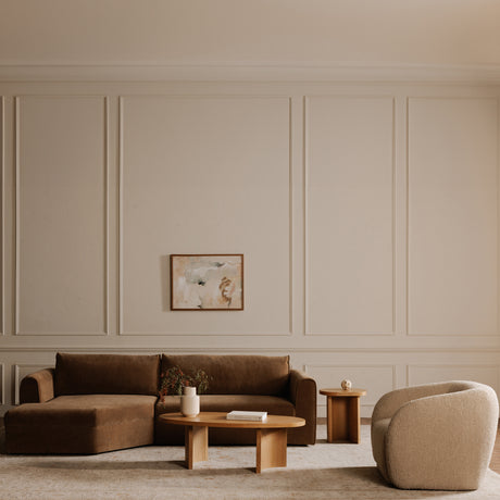 Madrid Taupe Left Sectional - Ornate Home