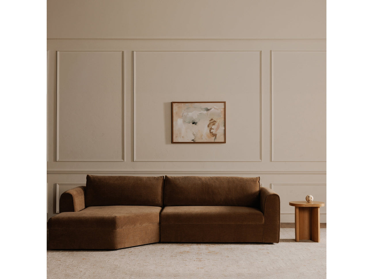 Madrid Taupe Left Sectional - Ornate Home