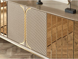 Madrid Cream/Gold Consol With Mirror