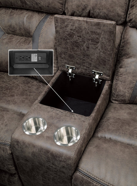 Madrona Brown Reclining Loveseat - Ornate Home