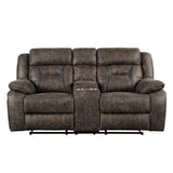 Madrona Brown Reclining Loveseat - Ornate Home