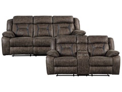 Madrona Dark Brown Sofa & Loveseat - Ornate Home