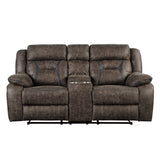 Madrona Dark Brown Sofa & Loveseat - Ornate Home