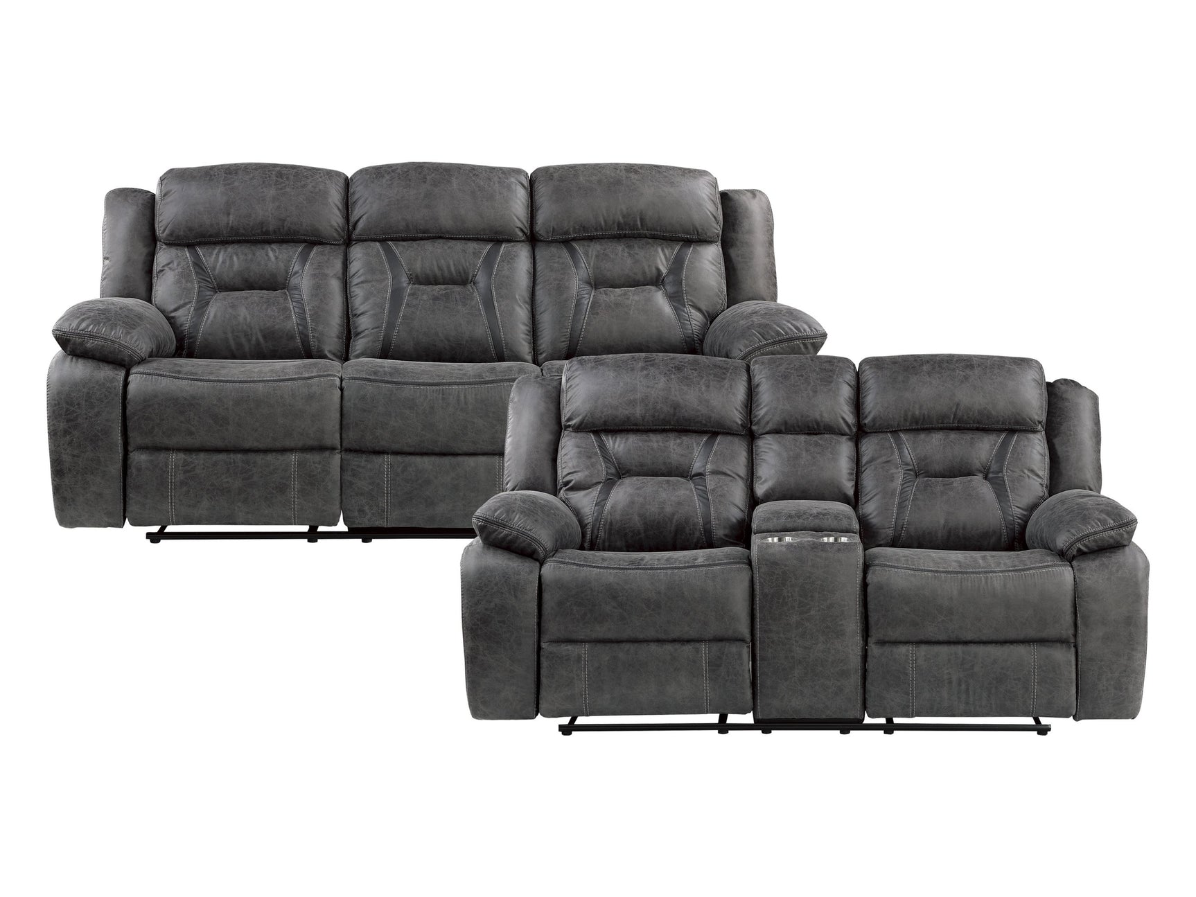 Madrona Gray Sofa & Loveseat - Ornate Home