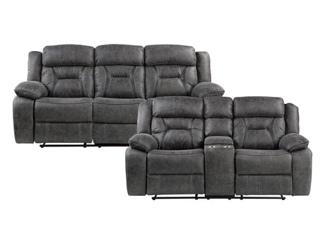 Madrona Gray Sofa & Loveseat - Ornate Home