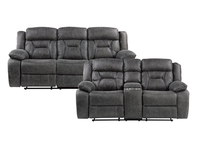 Madrona Gray Sofa & Loveseat - Ornate Home