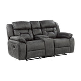 Madrona Hill Gray Double Reclining Loveseat - Ornate Home