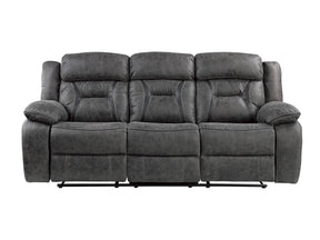 Madrona Hill Gray Double Reclining Sofa - Ornate Home