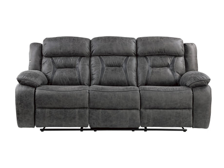 Madrona Hill Gray Double Reclining Sofa - Ornate Home