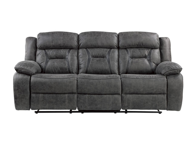 Madrona Hill Gray Double Reclining Sofa - Ornate Home