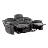Madrona Hill Gray Double Reclining Sofa - Ornate Home