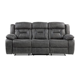 Madrona Hill Gray Double Reclining Sofa - Ornate Home