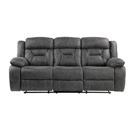 Madrona Hill Gray Double Reclining Sofa - Ornate Home