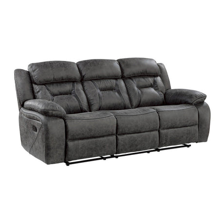 Madrona Hill Gray Double Reclining Sofa - Ornate Home