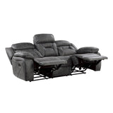 Madrona Hill Gray Double Reclining Sofa - Ornate Home