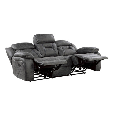 Madrona Hill Gray Double Reclining Sofa - Ornate Home