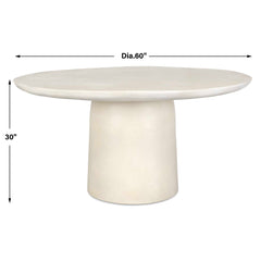 Madrone Warm White Outdoor Dining Table - Ornate Home