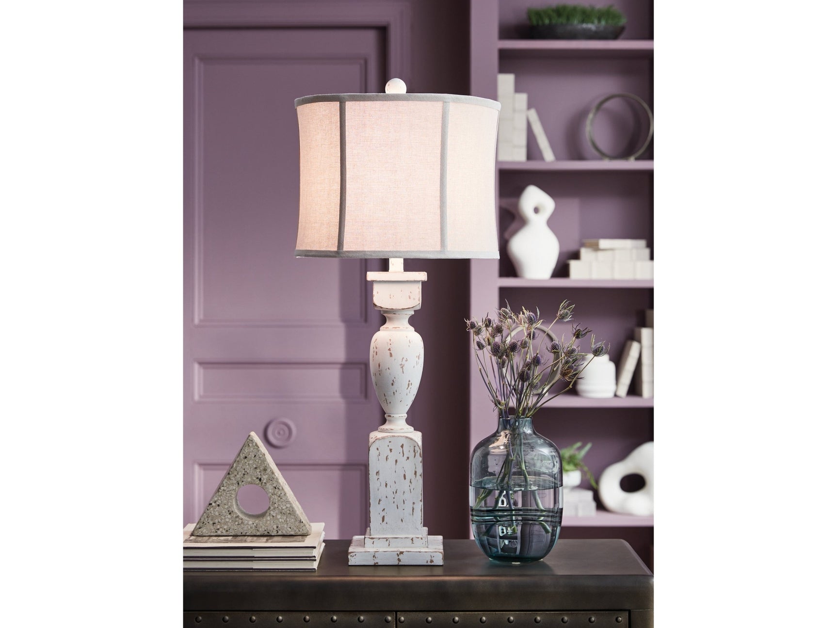 Madsbrook Antique White Poly Table Lamp - Ornate Home