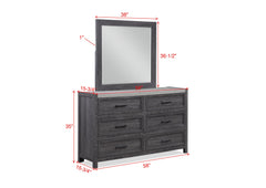 Madsen Gray Dresser Mirror - Ornate Home
