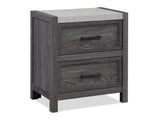Madsen Gray Nightstand - Ornate Home