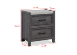 Madsen Gray Nightstand - Ornate Home