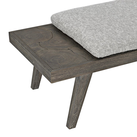 Madura Smoked Truffle/Light Grey Outdoor Bench - Ornate Home