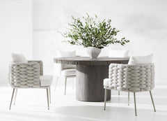 Madura Smoked Truffle Outdoor Outdoor Dining Table - Ornate Home