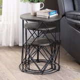 Madyson Walnut/Black 3 Pc. Nesting Table - Ornate Home
