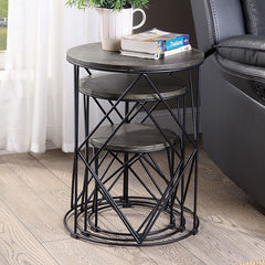 Madyson Walnut/Black 3 Pc. Nesting Table - Ornate Home