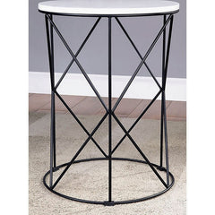 Madyson White/Black 3 Pc. Nesting Table - Ornate Home