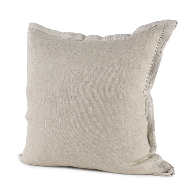 Mae Beige 20x20 Fabric Pillow Cover - Ornate Home