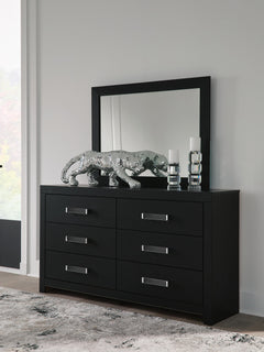 Maeling Black Dresser and Mirror - Ornate Home