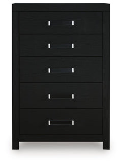 Maeling Black Five Drawer Chest - Ornate Home