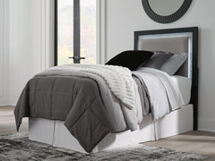 Maeling Black/Gray Twin UPH Panel Headboard - Ornate Home