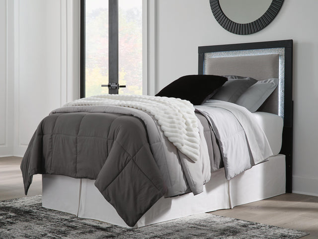 Maeling Black/Gray Twin UPH Panel Headboard - Ornate Home