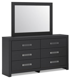 Maeling Black Queen Panel Bed, Dresser, Mirror and Nightstand - Ornate Home