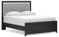 Maeling Black Queen Panel Bed, Dresser, Mirror and Nightstand - Ornate Home