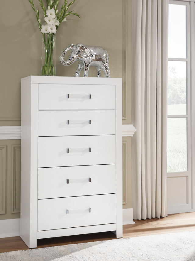 Maeling White Chest of Drawers - Ornate Home