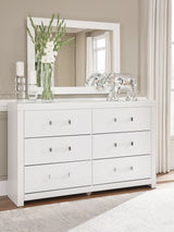Maeling White Dresser and Mirror (Online Special Price) - Ornate Home