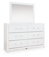 Maeling White Dresser and Mirror - Ornate Home