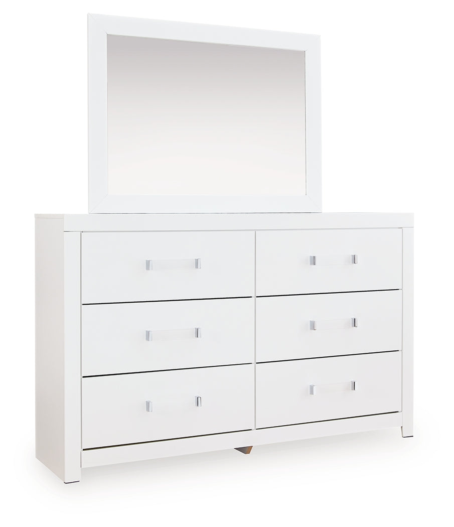 Maeling White Dresser and Mirror - Ornate Home