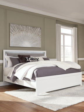 Maeling White King Upholstered Panel Bed (Online Special Price) - Ornate Home