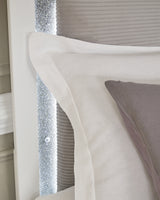 Maeling White King Upholstered Panel Bed (Online Special Price) - Ornate Home