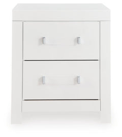 Maeling White Queen Upholstered Panel Bed, Dresser and Nightstand - Ornate Home