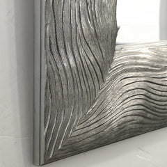 Maeona Metallic Silver Mirror - Ornate Home