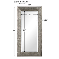 Maeona Metallic Silver Mirror - Ornate Home
