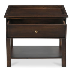 Maeve Dark Brown Nightstand - Ornate Home
