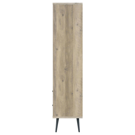 Maeve Distressed Pine 70-inch 3-shelf Bookcase with Drawers - Ornate Home