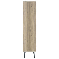 Maeve Distressed Pine 70-inch 3-shelf Bookcase with Drawers - Ornate Home